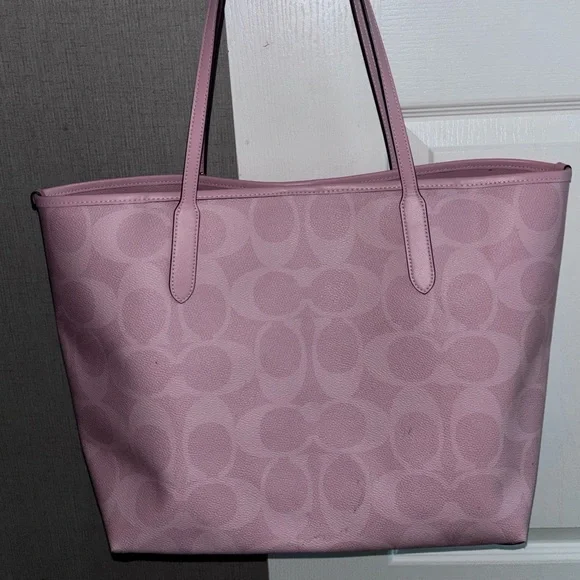 Coach Powder Pink Signature Tote - Picture 2 of 9